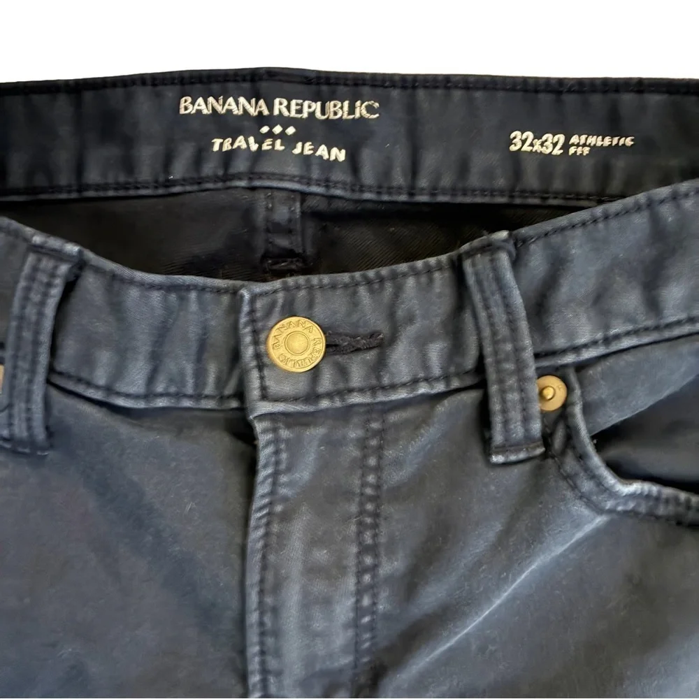 Banana Republic Slim Traveler Pants Navy Blue 32x30 Stretch